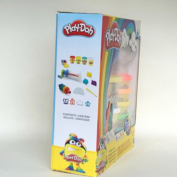 Brand New 🌈Play-Doh Rainbow Twirl Set w/8 Cans 3-in-1 Rainbow Compound - Picture 8 of 9